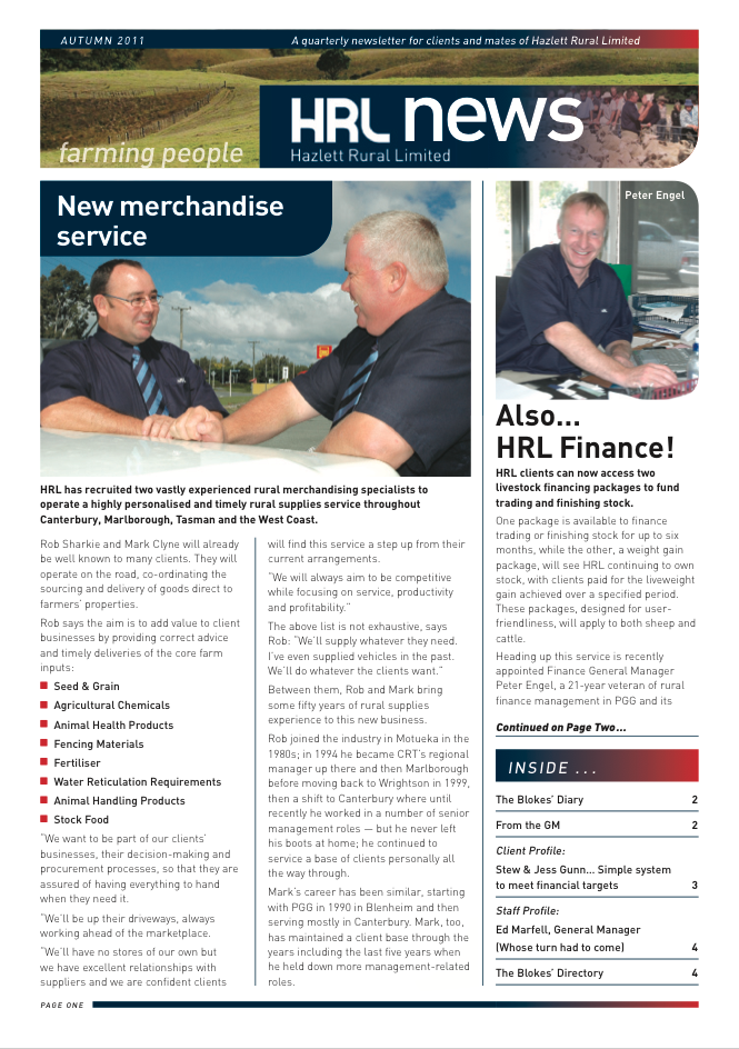 HRL Newsletter Autumn 2011