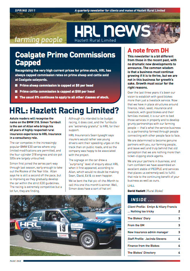 HRL Newsletter Spring 2011