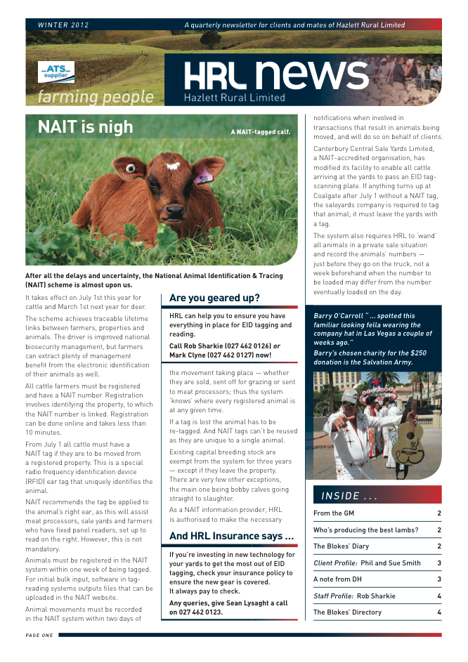 HRL Newsletter Winter 2012