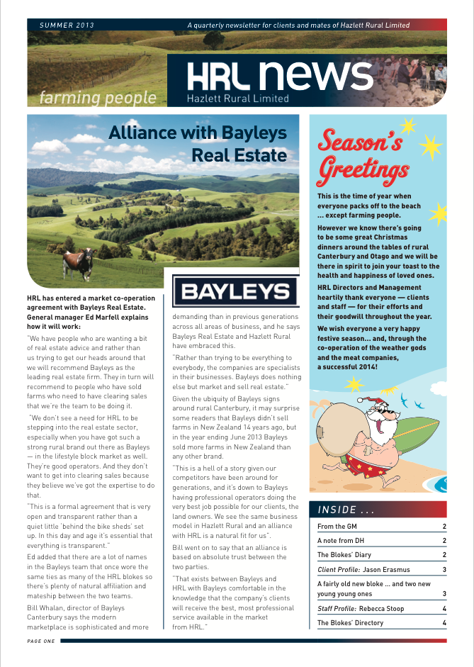 HRL Newsletter Summer 2013