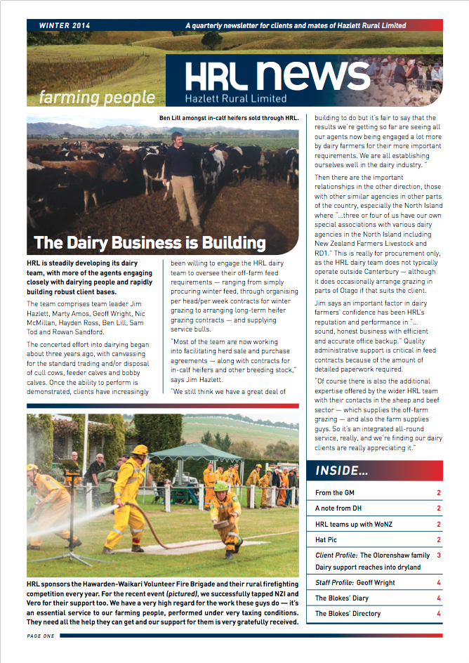 HRL Newsletter Winter 2014