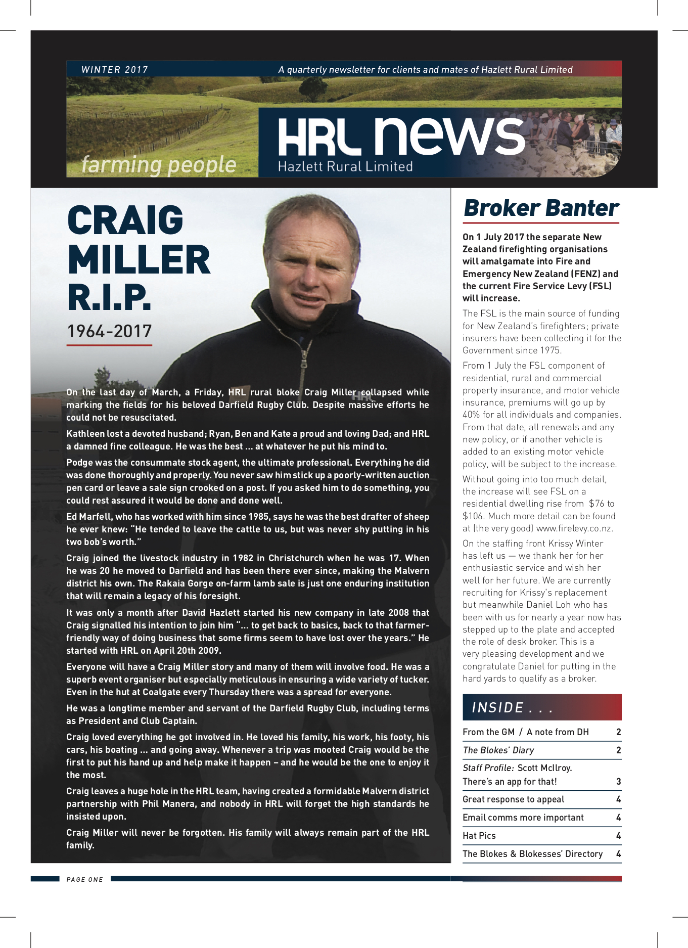 HRL Newsletter Winter 2017