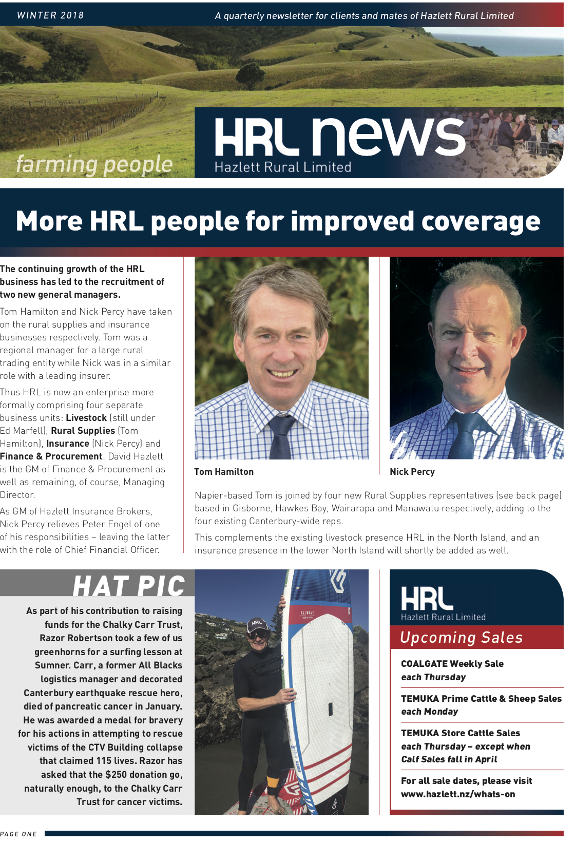 HRL Newsletter Winter 2018