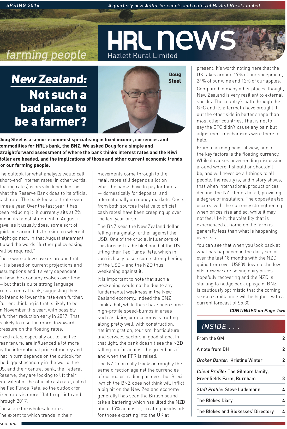 HRL Newsletter Spring 2016